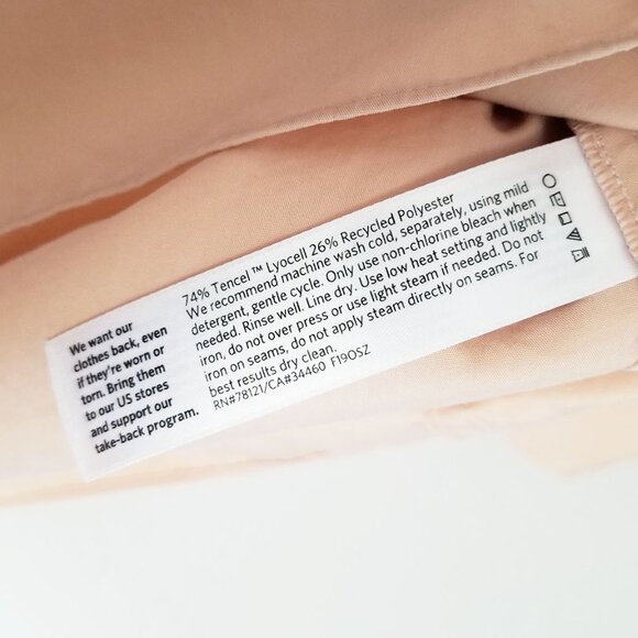 Eileen Fisher Mandarin Collar Top M Dune Tencel Blend Lightweight Lagenlook $198 - Picture 10 of 16